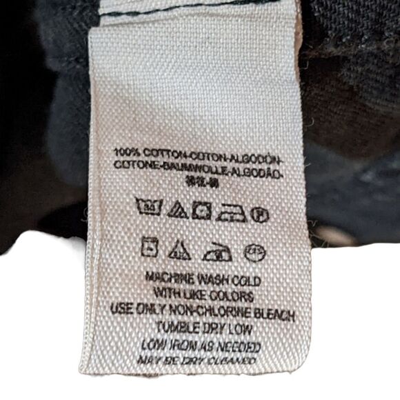 Free People Women's Black & Grey Distressed Denim Jacket Knit Sleeves Size S - Picture 11 of 11